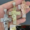 MOISSANITE Jesus Face On Cross Pendant Iced Necklace Real 925 Silver / 14k Gold 2 MOISSANITE Jesus Face On Cross Pendant Iced Necklace Real 925 Silver / 14k Gold -Harlem Bling Shop hip hop moissanite jesus face on cross pendant iced necklace real 925 silver 14k gold 35608.1692838472