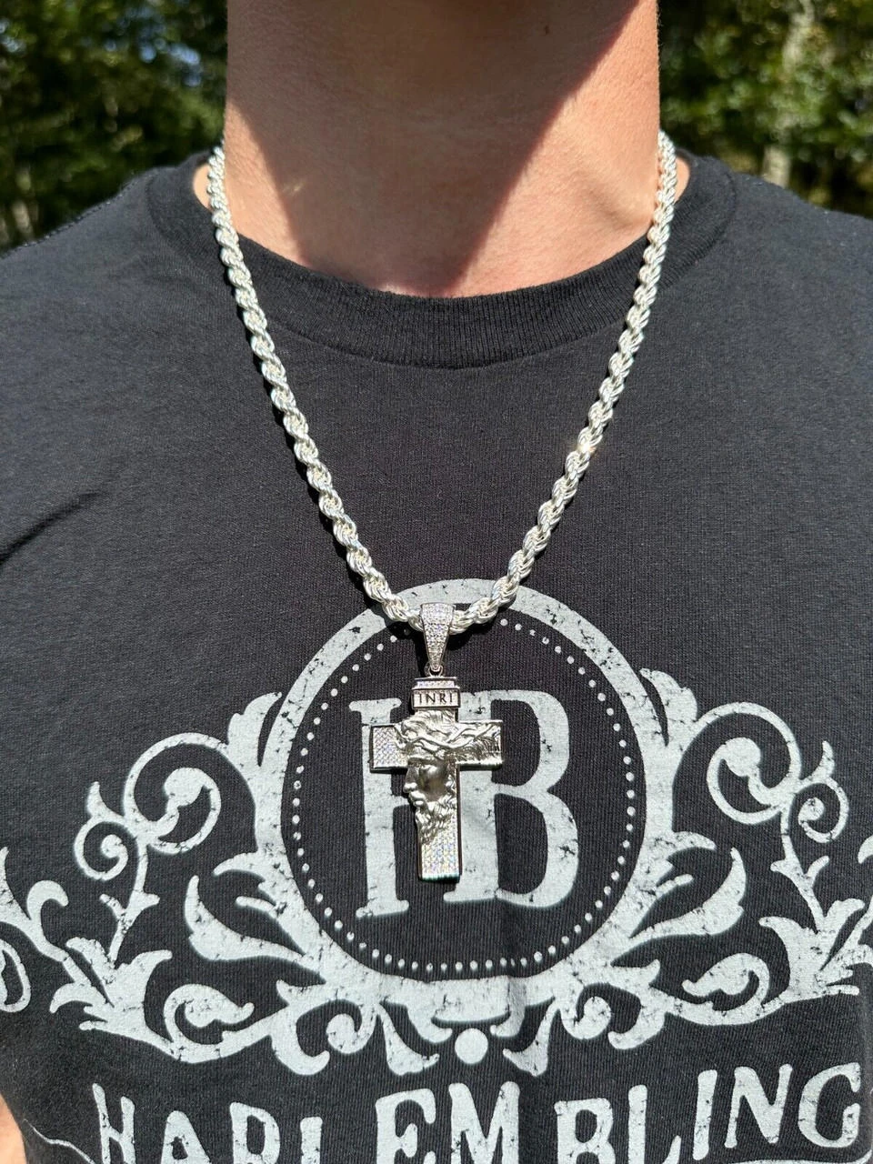 MOISSANITE Jesus Face On Cross Pendant Iced Necklace Real 925 Silver / 14k Gold 9 MOISSANITE Jesus Face On Cross Pendant Iced Necklace Real 925 Silver / 14k Gold - Image 7