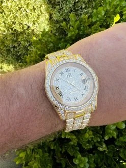 MOISSANITE Mens Presidential Automatic Watch Gold Iced Hip Hop Pass Diamond Test 22 MOISSANITE Mens Presidential Automatic Watch Gold Iced Hip Hop Pass Diamond Test -Harlem Bling Shop hip hop moissanite mens presidential automatic watch gold iced hip hop pass diamond test 42551.1664362217