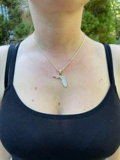 MOISSANITE Real 925 Silver / 14k Gold Hip Hop Florida State Shape Pendant Iced 20 MOISSANITE Real 925 Silver / 14k Gold Hip Hop Florida State Shape Pendant Iced -Harlem Bling Shop hip hop moissanite real 925 silver 14k gold hip hop florida state shape pendant iced 36080.1674668646