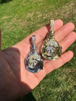 MOISSANITE Real 925 Silver Big Jesus Piece Immaculate Heart 3D Pendant Necklace 31 MOISSANITE Real 925 Silver Big Jesus Piece Immaculate Heart 3D Pendant Necklace -Harlem Bling Shop hip hop moissanite real 925 silver big jesus piece immaculate heart 3d pendant necklace 12067.1696386101