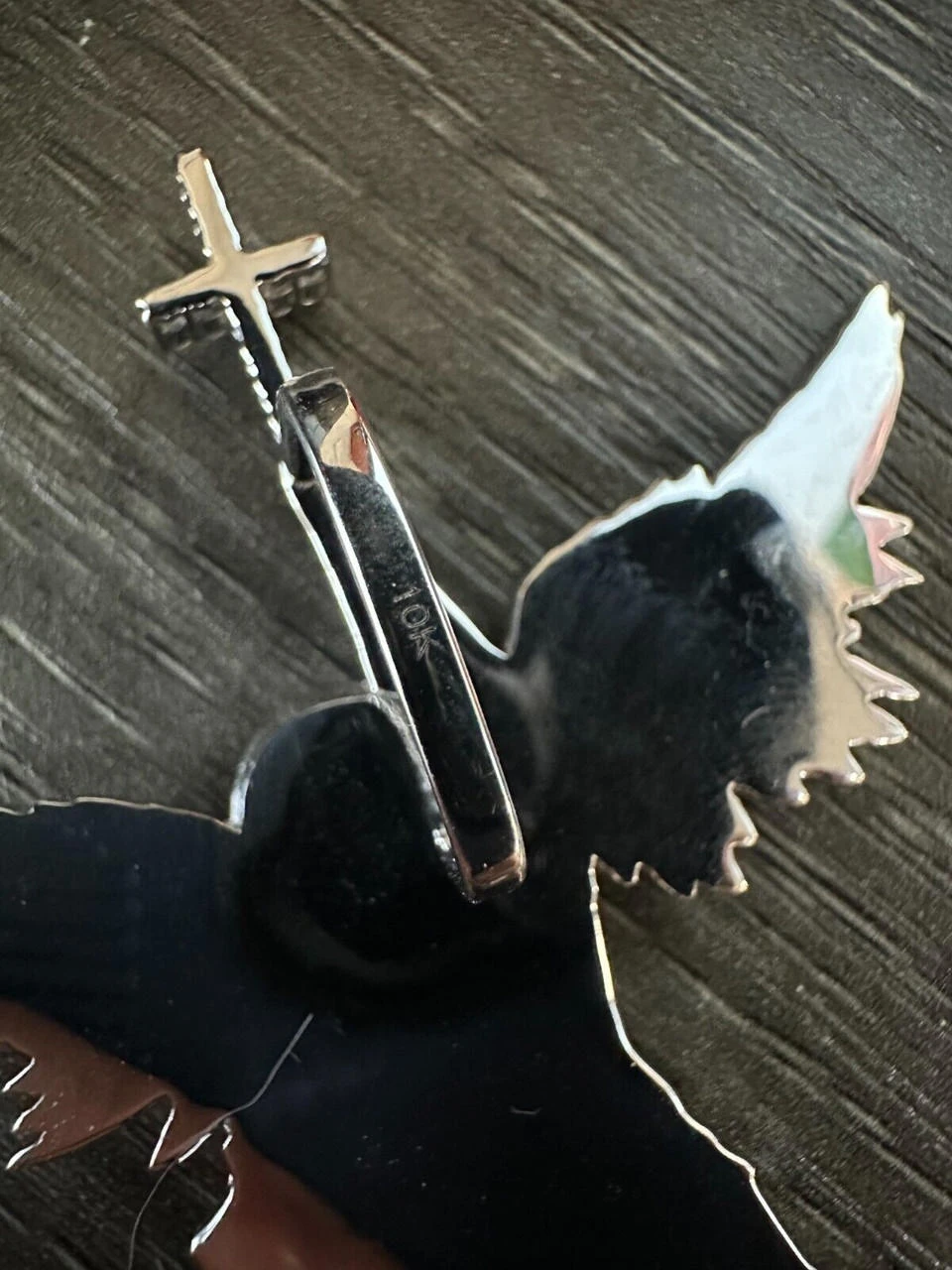 MOISSANITE Real Solid 10k White Gold Saint Michael Slaying Dragon Pendant 9 MOISSANITE Real Solid 10k White Gold Saint Michael Slaying Dragon Pendant - Image 7