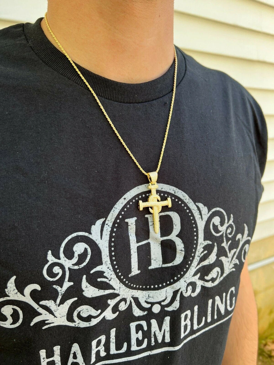 MOISSANITE Silver Gold Real Iced Hip Hop Nail Cross Pendant Pass Diamond Tester 5 MOISSANITE Silver Gold Real Iced Hip Hop Nail Cross Pendant Pass Diamond Tester - Image 3