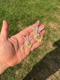 MOISSANITE St Michael & Dragon Pendant 925 Silver - Rose & Yellow Gold Necklace 38 MOISSANITE St Michael & Dragon Pendant 925 Silver - Rose & Yellow Gold Necklace -Harlem Bling Shop hip hop moissanite st michael and dragon pendant 925 silver rose and yellow gold necklace 51931.1694049314