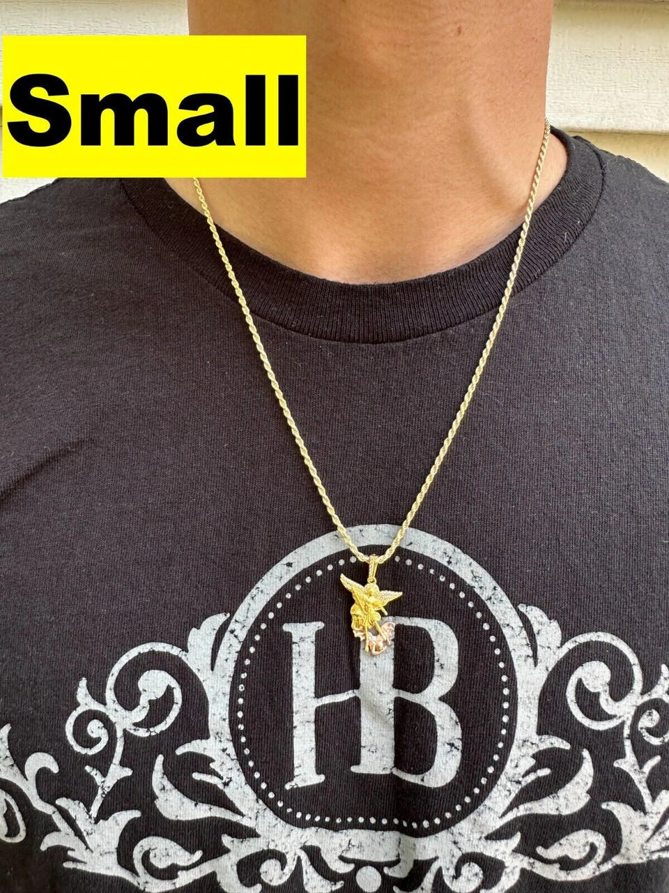 MOISSANITE St Michael & Dragon Pendant 925 Silver - Yellow & Rose Gold Iced Out 14 MOISSANITE St Michael & Dragon Pendant 925 Silver - Yellow & Rose Gold Iced Out - Image 12