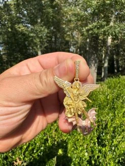 MOISSANITE St Michael & Dragon Pendant 925 Silver - Yellow & Rose Gold Iced Out 41 MOISSANITE St Michael & Dragon Pendant 925 Silver - Yellow & Rose Gold Iced Out -Harlem Bling Shop hip hop moissanite st michael and dragon pendant 925 silver yellow and rose gold iced out 70038.1694049576