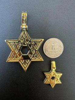 Moissanite Star Of David Pendant Iced Necklace Silver 14k Gold Plated 925 Silver 36 Moissanite Star Of David Pendant Iced Necklace Silver 14k Gold Plated 925 Silver -Harlem Bling Shop hip hop moissanite star of david pendant iced necklace silver 14k gold plated 925 silver 05247.1694049291