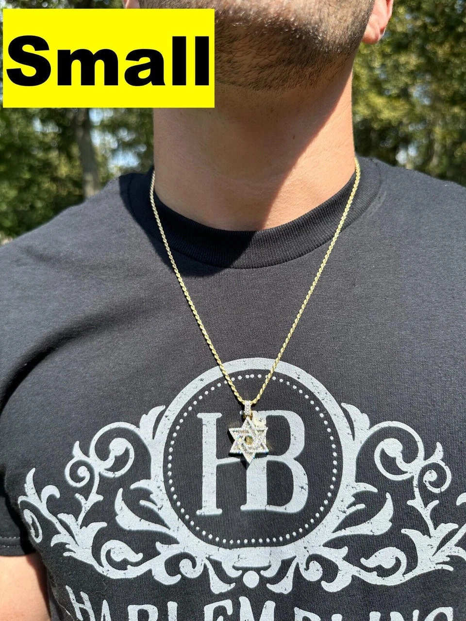 Moissanite Star Of David Pendant Iced Necklace Silver 14k Gold Plated 925 Silver 8 Moissanite Star Of David Pendant Iced Necklace Silver 14k Gold Plated 925 Silver - Image 6