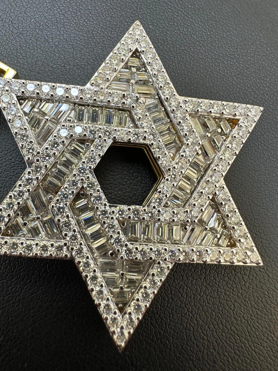 Moissanite Star Of David Pendant Iced Necklace Silver 14k Gold Plated 925 Silver 10 Moissanite Star Of David Pendant Iced Necklace Silver 14k Gold Plated 925 Silver - Image 8