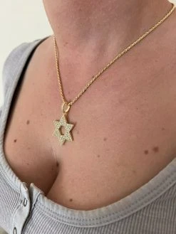 Moissanite Star Of David Pendant Iced Pass Diamond Tester Necklace Silver Gold 21 Moissanite Star Of David Pendant Iced Pass Diamond Tester Necklace Silver Gold -Harlem Bling Shop hip hop moissanite star of david pendant iced pass diamond tester necklace silver gold 37189.1664360839