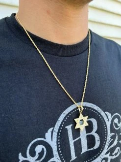 Moissanite Star Of David Pendant Iced Pass Diamond Tester Necklace Silver Gold 20 Moissanite Star Of David Pendant Iced Pass Diamond Tester Necklace Silver Gold -Harlem Bling Shop hip hop moissanite star of david pendant iced pass diamond tester necklace silver gold 38785.1664361486
