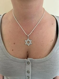 Moissanite Star Of David Pendant Iced Pass Diamond Tester Necklace Silver Gold 18 Moissanite Star Of David Pendant Iced Pass Diamond Tester Necklace Silver Gold -Harlem Bling Shop hip hop moissanite star of david pendant iced pass diamond tester necklace silver gold 49767.1664359422