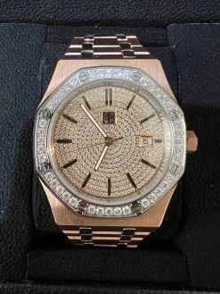 MOISSANITE Watch Iced Automatic Skeleton Back Rose Gold & Stainless Steel 44mm 21 MOISSANITE Watch Iced Automatic Skeleton Back Rose Gold & Stainless Steel 44mm -Harlem Bling Shop hip hop moissanite watch iced automatic skeleton back rose gold and stainless steel 44mm 97313.1664355080