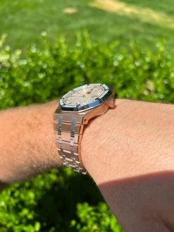 MOISSANITE Watch Iced Automatic Skeleton Back Rose Gold & Stainless Steel 44mm 16 MOISSANITE Watch Iced Automatic Skeleton Back Rose Gold & Stainless Steel 44mm -Harlem Bling Shop hip hop moissanite watch iced automatic skeleton back rose gold and stainless steel 44mm 99410.1664300312