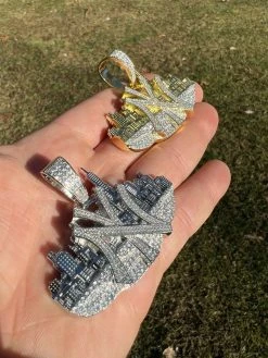 Hip Hop New York NYC Skyline Pendant Iced Diamond Real 925 Silver Gold Necklace 19 Hip Hop New York NYC Skyline Pendant Iced Diamond Real 925 Silver Gold Necklace -Harlem Bling Shop hip hop new york nyc skyline pendant iced diamond real 925 silver gold necklace 55830.1664360388