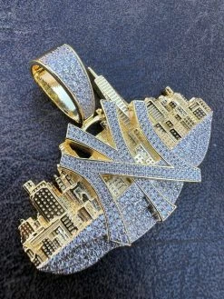 Hip Hop New York NYC Skyline Pendant Iced Diamond Real 925 Silver Gold Necklace 22 Hip Hop New York NYC Skyline Pendant Iced Diamond Real 925 Silver Gold Necklace -Harlem Bling Shop hip hop new york nyc skyline pendant iced diamond real 925 silver gold necklace 86932.1664357903
