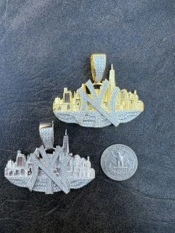 Hip Hop New York NYC Skyline Pendant Iced Diamond Real 925 Silver Gold Necklace 21 Hip Hop New York NYC Skyline Pendant Iced Diamond Real 925 Silver Gold Necklace -Harlem Bling Shop hip hop new york nyc skyline pendant iced diamond real 925 silver gold necklace 97719.1664362623