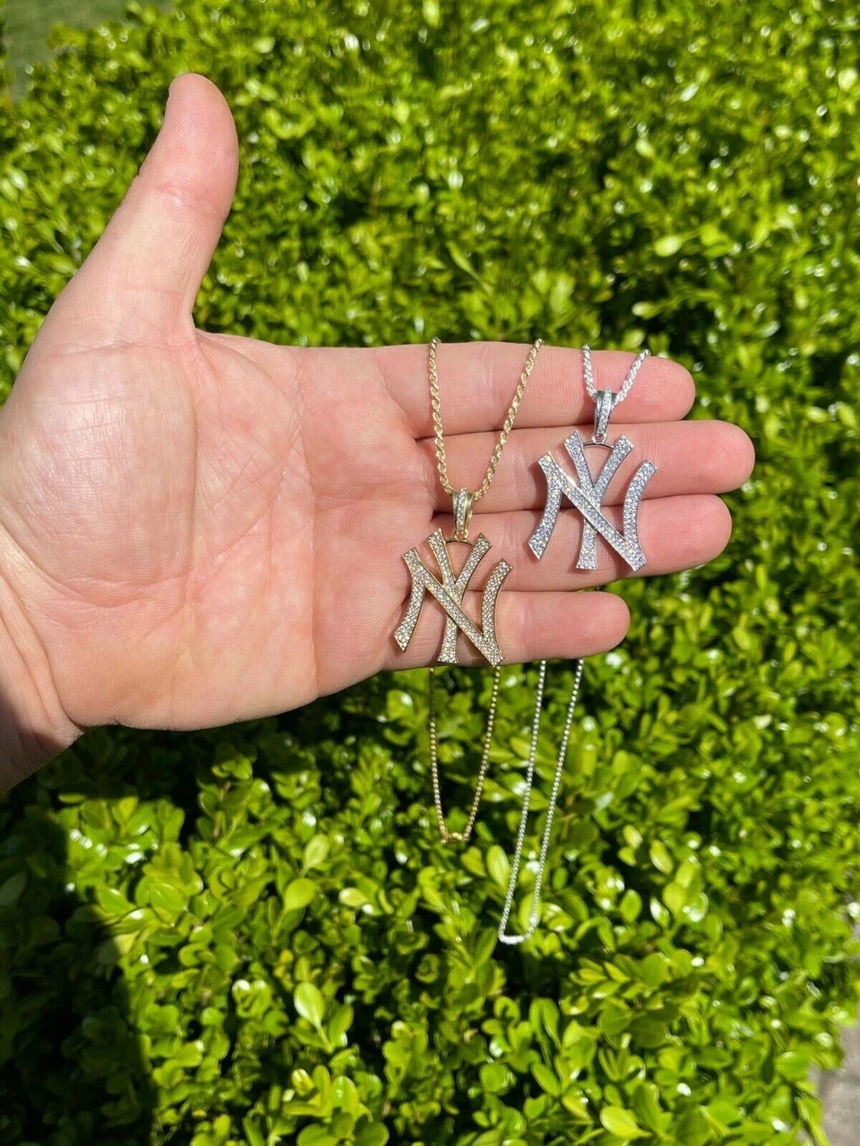 Hip Hop New York Pendant - Iced Diamond Real 925 Silver Gold Necklace 8 Hip Hop New York Pendant - Iced Diamond Real 925 Silver Gold Necklace - Image 6