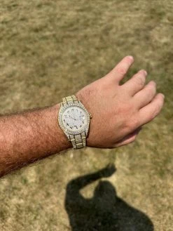 No Logo 16ct MOISSANITE Mens Gold Presidential Watch Honeycomb Iced Arabic Dial 31 No Logo 16ct MOISSANITE Mens Gold Presidential Watch Honeycomb Iced Arabic Dial -Harlem Bling Shop hip hop no logo 16ct moissanite mens gold presidential watch honeycomb iced arabic dial 19437.1689291082