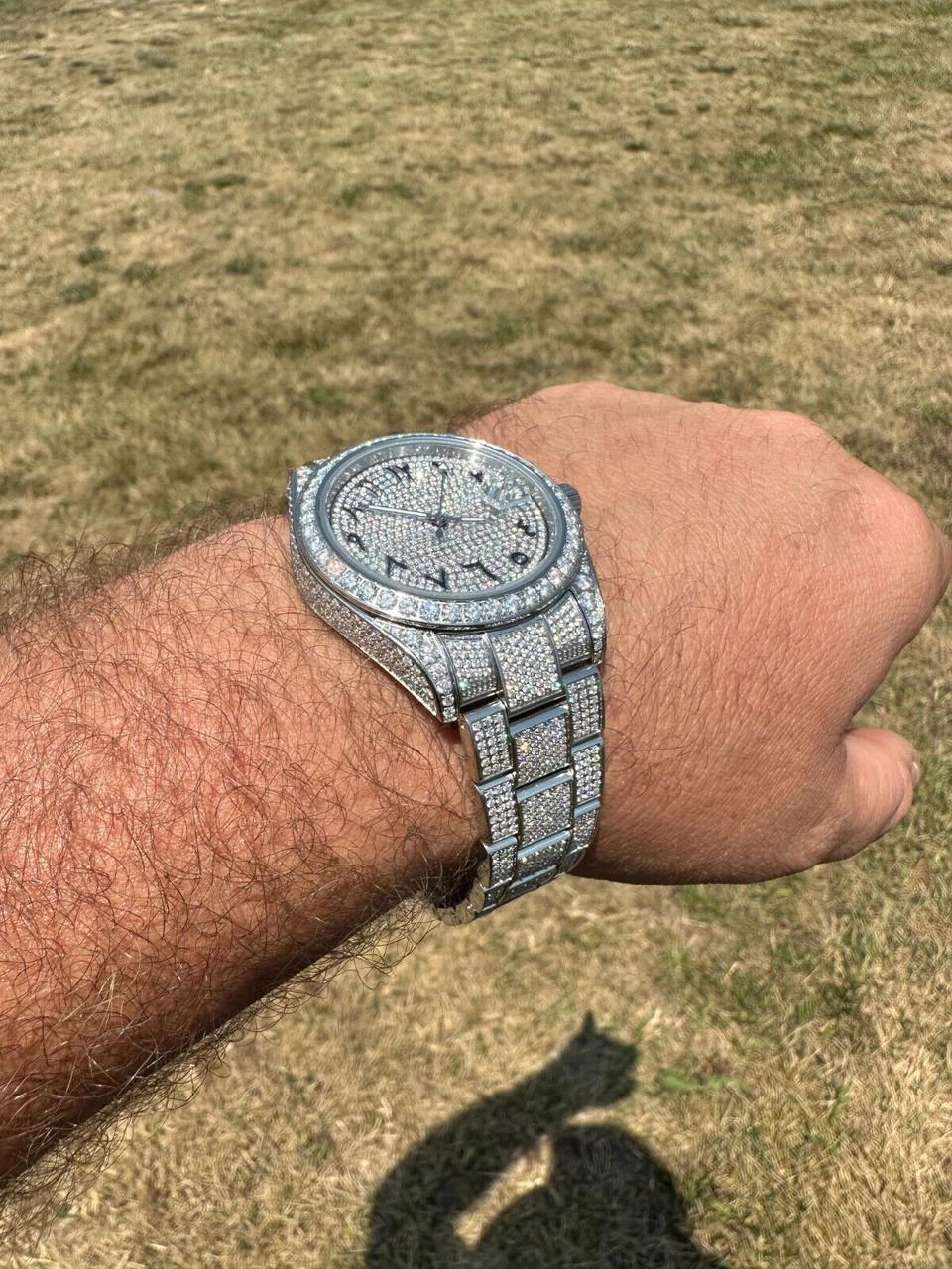 No Logo 16ct MOISSANITE Mens Presidential Watch Honeycomb Set Iced Arabic Dial 20 No Logo 16ct MOISSANITE Mens Presidential Watch Honeycomb Set Iced Arabic Dial - Image 18