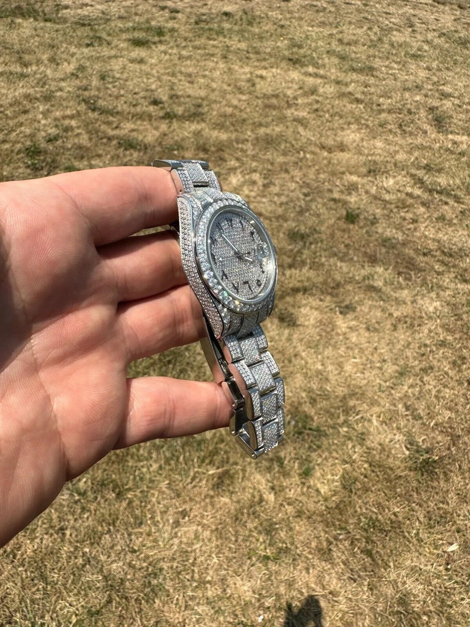 No Logo 16ct MOISSANITE Mens Presidential Watch Honeycomb Set Iced Arabic Dial 21 No Logo 16ct MOISSANITE Mens Presidential Watch Honeycomb Set Iced Arabic Dial - Image 19