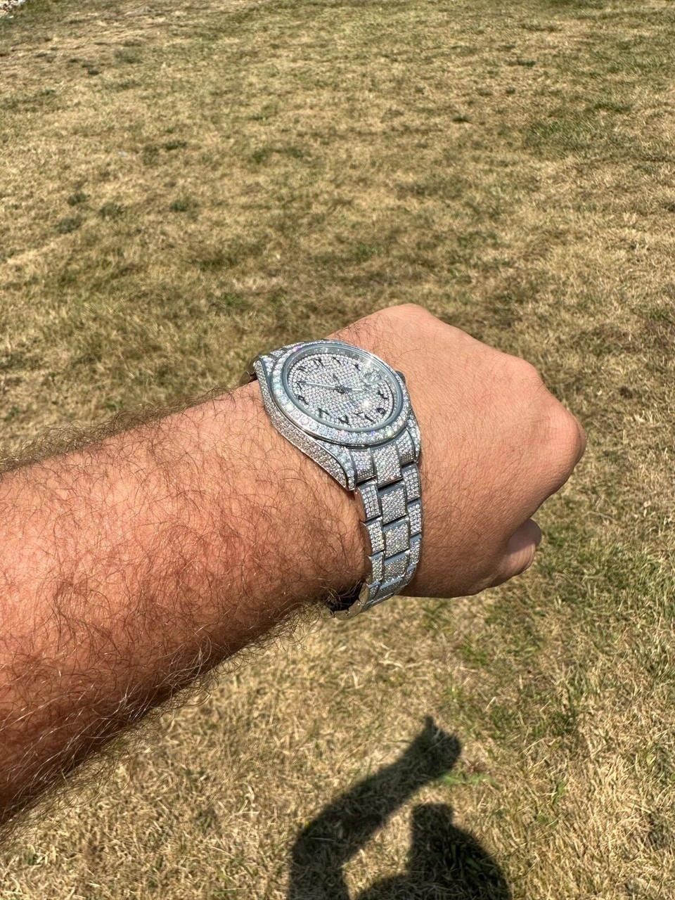 No Logo 16ct MOISSANITE Mens Presidential Watch Honeycomb Set Iced Arabic Dial 17 No Logo 16ct MOISSANITE Mens Presidential Watch Honeycomb Set Iced Arabic Dial - Image 15