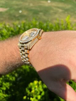 Real 13.3ct MOISSANITE Automatic Presidential Watch Gold Iced Hip Hop Pearl Face 22 Real 13.3ct MOISSANITE Automatic Presidential Watch Gold Iced Hip Hop Pearl Face -Harlem Bling Shop hip hop real 13.3ct moissanite automatic presidential watch gold iced hip hop pearl face 38215.1664300736