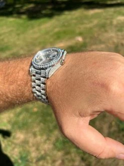 Real 13.3ct MOISSANITE Automatic Presidential Watch Silver Iced Hip Hop Pearl 16 Real 13.3ct MOISSANITE Automatic Presidential Watch Silver Iced Hip Hop Pearl -Harlem Bling Shop hip hop real 13.3ct moissanite automatic presidential watch silver iced hip hop pearl 34998.1664362316