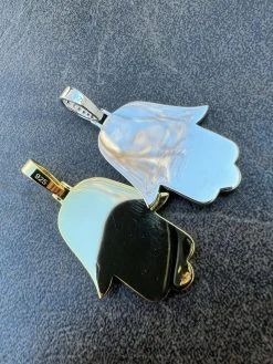 Real 925 Silver Gold Blue Hamsa Hand Pendant Iced Diamond Necklace Hamza Hip Hop 19 Real 925 Silver Gold Blue Hamsa Hand Pendant Iced Diamond Necklace Hamza Hip Hop -Harlem Bling Shop hip hop real 925 silver gold blue hamsa hand pendant iced diamond necklace hamza hip hop 07476.1664357411