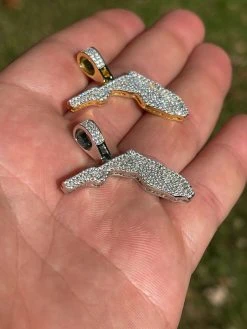 Real 925 Silver Hip Hop Florida State Shape Pendant Iced Diamond Necklace Gold 20 Real 925 Silver Hip Hop Florida State Shape Pendant Iced Diamond Necklace Gold -Harlem Bling Shop hip hop real 925 silver hip hop florida state shape pendant iced diamond necklace gold 42295.1664393787