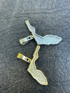 Real 925 Silver Hip Hop Florida State Shape Pendant Iced Diamond Necklace Gold 25 Real 925 Silver Hip Hop Florida State Shape Pendant Iced Diamond Necklace Gold -Harlem Bling Shop hip hop real 925 silver hip hop florida state shape pendant iced diamond necklace gold 86990.1664393155