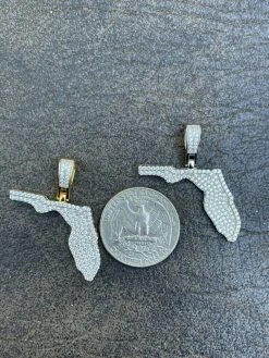 Real 925 Silver Hip Hop Florida State Shape Pendant Iced Diamond Necklace Gold 24 Real 925 Silver Hip Hop Florida State Shape Pendant Iced Diamond Necklace Gold -Harlem Bling Shop hip hop real 925 silver hip hop florida state shape pendant iced diamond necklace gold 93836.1664384313