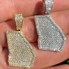 Real 925 Silver Hip Hop Georgia Shape Atlanta Pendant Iced Diamond Necklace Gold 1 Real 925 Silver Hip Hop Georgia Shape Atlanta Pendant Iced Diamond Necklace Gold -Harlem Bling Shop hip hop real 925 silver hip hop georgia shape atlanta pendant iced diamond necklace gold 22269.1664360842