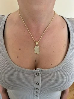Real 925 Silver Hip Hop Mississippi Shape Pendant Iced Diamond Necklace Gold 18 Real 925 Silver Hip Hop Mississippi Shape Pendant Iced Diamond Necklace Gold -Harlem Bling Shop hip hop real 925 silver hip hop mississippi shape pendant iced diamond necklace gold 17222.1664357240