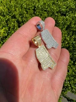 Real 925 Silver Hip Hop Mississippi Shape Pendant Iced Diamond Necklace Gold 21 Real 925 Silver Hip Hop Mississippi Shape Pendant Iced Diamond Necklace Gold -Harlem Bling Shop hip hop real 925 silver hip hop mississippi shape pendant iced diamond necklace gold 58818.1664356978