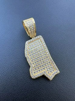 Real 925 Silver Hip Hop Mississippi Shape Pendant Iced Diamond Necklace Gold 16 Real 925 Silver Hip Hop Mississippi Shape Pendant Iced Diamond Necklace Gold -Harlem Bling Shop hip hop real 925 silver hip hop mississippi shape pendant iced diamond necklace gold 97241.1664358112