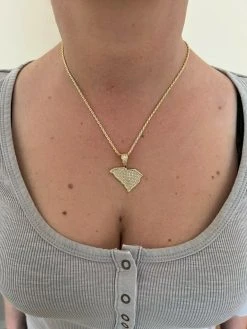 Real 925 Silver Hip Hop South Carolina Shape Pendant Iced Diamond Necklace Gold -Harlem Bling Shop hip hop real 925 silver hip hop south carolina shape pendant iced diamond necklace gold 65096.1664360838