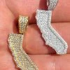 Real 925 Silver HipHop California State Shape Pendant Iced Diamond Necklace Gold 1 Real 925 Silver HipHop California State Shape Pendant Iced Diamond Necklace Gold -Harlem Bling Shop hip hop real 925 silver hiphop california state shape pendant iced diamond necklace gold 99023.1664358869