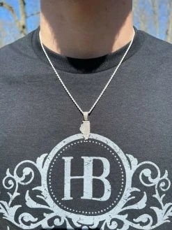 Real 925 Silver HipHop Illinois Chicago Shape Pendant Iced Diamond Necklace Gold 18 Real 925 Silver HipHop Illinois Chicago Shape Pendant Iced Diamond Necklace Gold -Harlem Bling Shop hip hop real 925 silver hiphop illinois chicago shape pendant iced diamond necklace gold 67240.1664356756