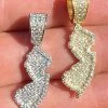 Real 925 Silver HipHop New Jersey State Shape Pendant Iced Diamond Necklace Gold 2 Real 925 Silver HipHop New Jersey State Shape Pendant Iced Diamond Necklace Gold -Harlem Bling Shop hip hop real 925 silver hiphop new jersey state shape pendant iced diamond necklace gold 06122.1664362884