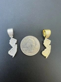 Real 925 Silver HipHop New Jersey State Shape Pendant Iced Diamond Necklace Gold 19 Real 925 Silver HipHop New Jersey State Shape Pendant Iced Diamond Necklace Gold -Harlem Bling Shop hip hop real 925 silver hiphop new jersey state shape pendant iced diamond necklace gold 61793.1664362229