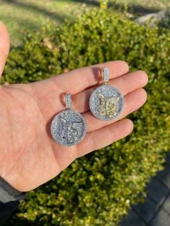 Real 925 Silver St Michael Archangel Necklace Pendant Ice Gold Hip Hop Medallion 16 Real 925 Silver St Michael Archangel Necklace Pendant Ice Gold Hip Hop Medallion -Harlem Bling Shop hip hop real 925 silver st michael archangel necklace pendant ice gold hip hop medallion 10392.1664378176