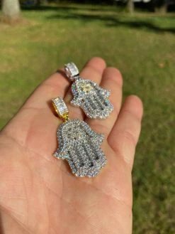 Real 925 Sterling Silver Hip Hop Hamsa Hand Star Of David Pendant Iced Diamond 17 Real 925 Sterling Silver Hip Hop Hamsa Hand Star Of David Pendant Iced Diamond -Harlem Bling Shop hip hop real 925 sterling silver hip hop hamsa hand star of david pendant iced diamond 18721.1664392779