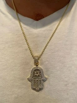 Real 925 Sterling Silver Hip Hop Hamsa Hand Star Of David Pendant Iced Diamond 22 Real 925 Sterling Silver Hip Hop Hamsa Hand Star Of David Pendant Iced Diamond -Harlem Bling Shop hip hop real 925 sterling silver hip hop hamsa hand star of david pendant iced diamond 42378.1664394213