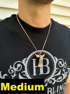 Real Iced MOISSANITE Saint Michael & Dragon Pendant 14k Rose Gold 925 Silver 24 Real Iced MOISSANITE Saint Michael & Dragon Pendant 14k Rose Gold 925 Silver -Harlem Bling Shop hip hop real iced moissanite saint michael and dragon pendant 14k rose gold 925 silver 53059.1694828365