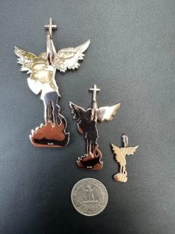 Real Iced MOISSANITE Saint Michael & Dragon Pendant 14k Rose Gold 925 Silver 31 Real Iced MOISSANITE Saint Michael & Dragon Pendant 14k Rose Gold 925 Silver -Harlem Bling Shop hip hop real iced moissanite saint michael and dragon pendant 14k rose gold 925 silver 94200.1694828393