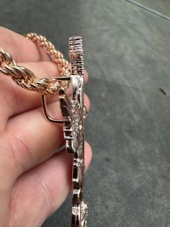 Real Iced MOISSANITE Saint Michael & Dragon Pendant 14k Rose Gold 925 Silver 39 Real Iced MOISSANITE Saint Michael & Dragon Pendant 14k Rose Gold 925 Silver -Harlem Bling Shop hip hop real iced moissanite saint michael and dragon pendant 14k rose gold 925 silver 95083.1694828337