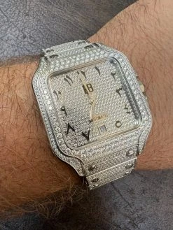 Real Mens 16ct MOISSANITE Watch Iced Automatic Movement Hip Hop Arabic Bust Down 17 Real Mens 16ct MOISSANITE Watch Iced Automatic Movement Hip Hop Arabic Bust Down -Harlem Bling Shop hip hop real mens 16ct moissanite watch iced automatic movement hip hop arabic bust down 09300.1664300891