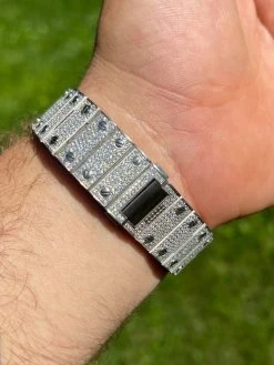 Real Mens 16ct MOISSANITE Watch Iced Automatic Movement Hip Hop Arabic Numbers -Harlem Bling Shop hip hop real mens 16ct moissanite watch iced automatic movement hip hop arabic numbers 46174.1664302372