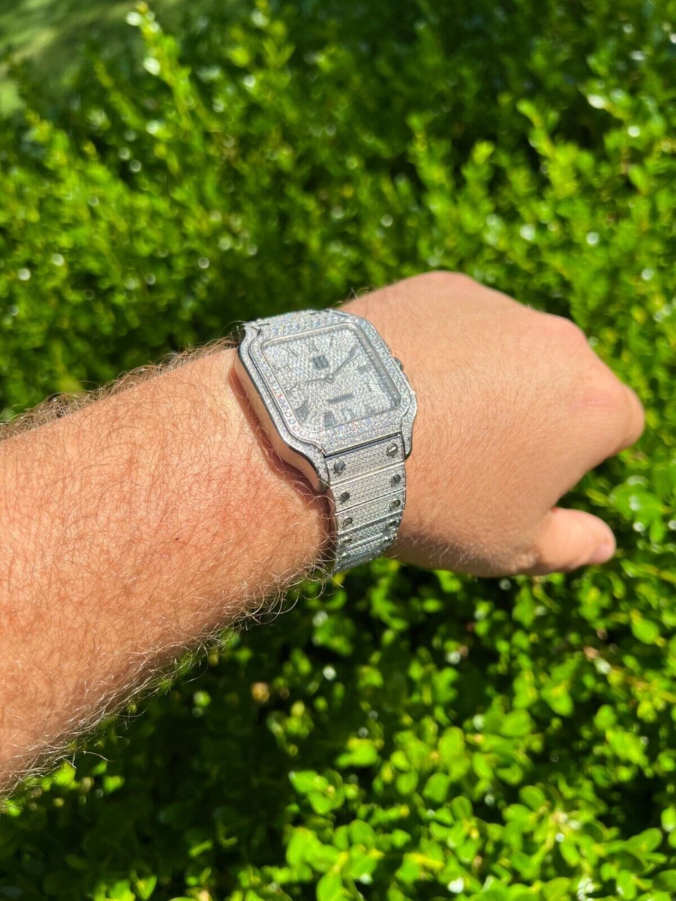 Real Mens 16ct VVS MOISSANITE Watch Iced Automatic Movement Hip Hop Bust Down 12 Real Mens 16ct VVS MOISSANITE Watch Iced Automatic Movement Hip Hop Bust Down - Image 10